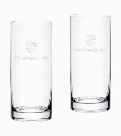 Porsche Design Set Of 2 Highball Glasses With Crest – Essential Color Transparent