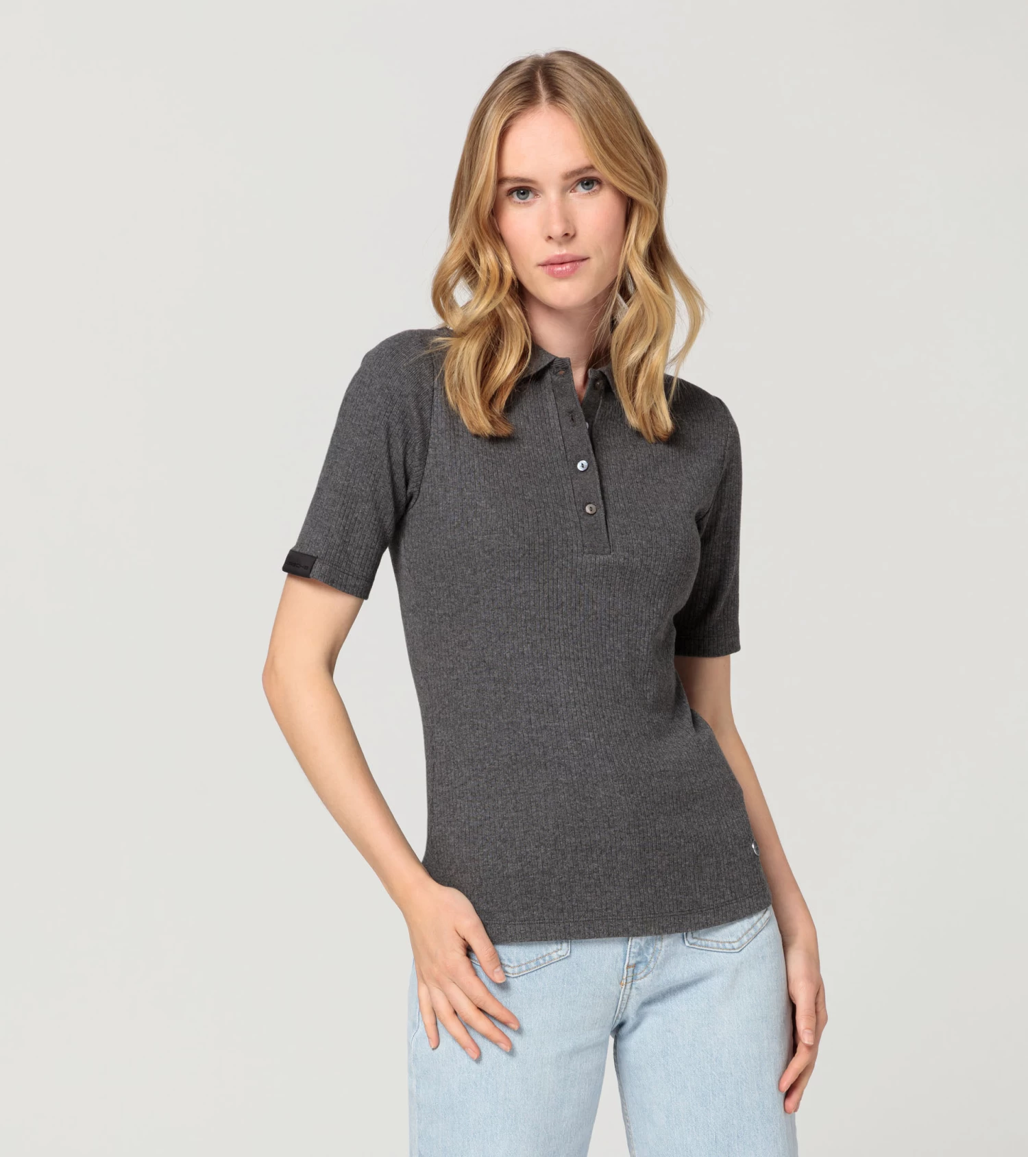 Porsche Design Women's Polo Shirt – 60Y Porsche 911 Color Hellgraumelange 6 Porsche Design Women's Polo Shirt – 60Y Porsche 911 Color Hellgraumelange - Image 6