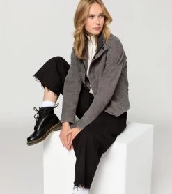 Porsche Design Women's Leather Jacket – 60Y Porsche 911 – Limited Edition Color Light Grey -Porsche Design Store wap41300s0r60y 006 ga pd sall ain v1